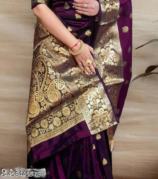 Banarasi Sarees New collection banarasi silk sarees 2024 new design party wear silk saree - Image 4