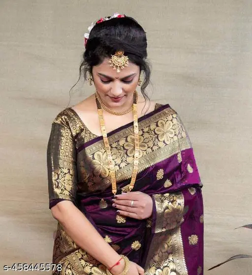 Banarasi Sarees New collection banarasi silk sarees 2024 new design party wear silk saree - Image 3