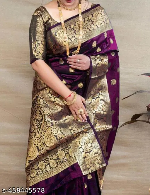 Banarasi Sarees New collection banarasi silk sarees 2024 new design party wear silk saree - Image 5